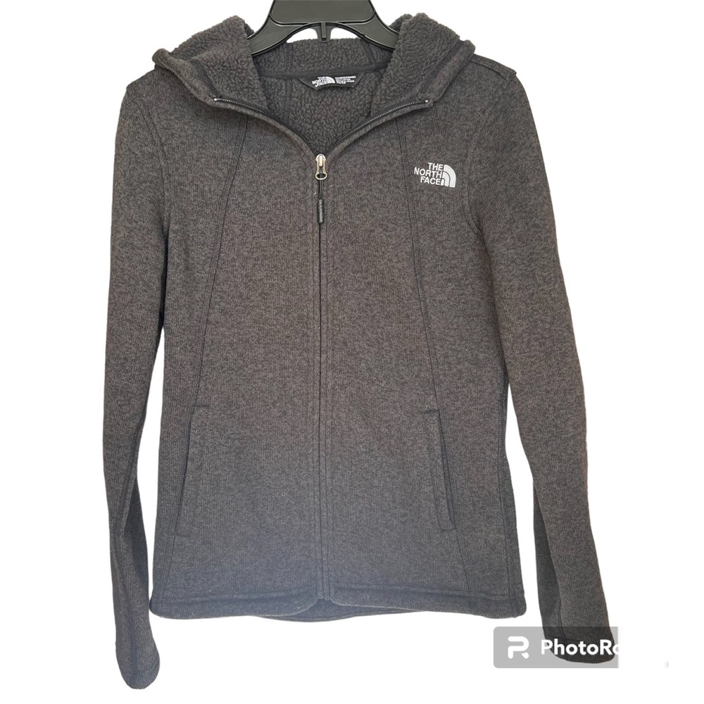 The North Face Crescent Sweater Fleece Hoodie Charcoal Gray Women's Size XS